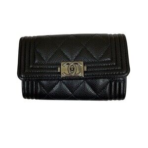 Chanel Boy Wallet Black